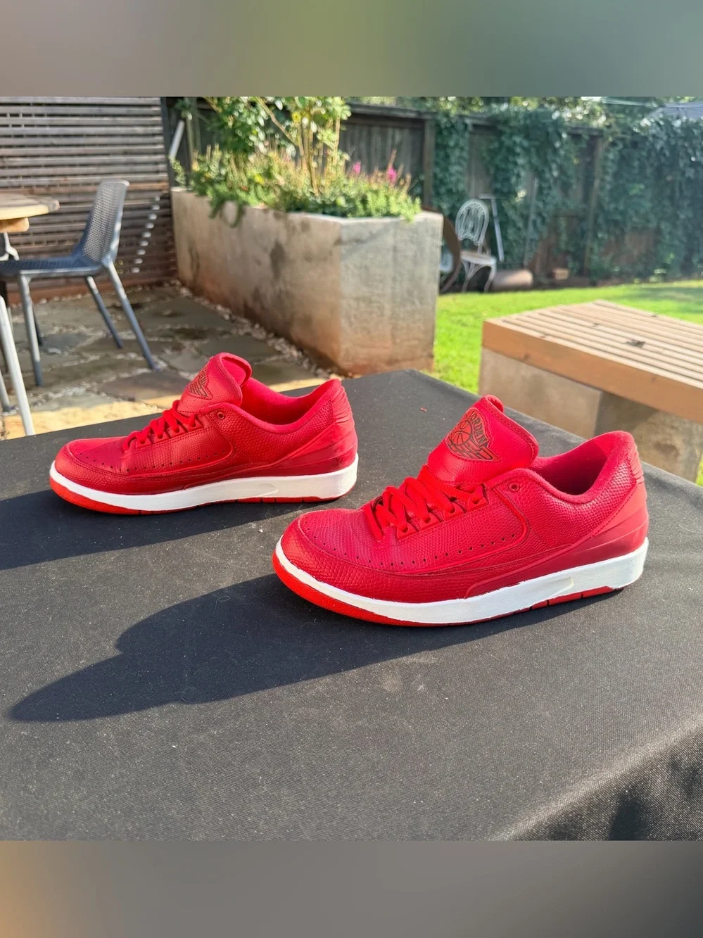 Jordan Air Jordan 2 Retro Low Gym Red 832819-606 Men's Leather Lace-Up